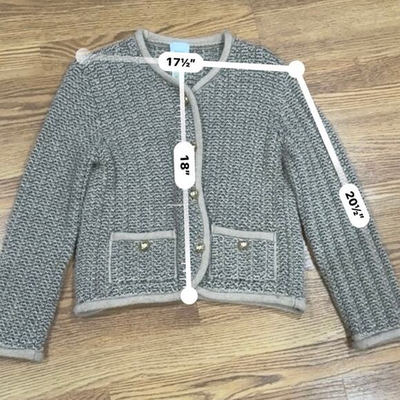 PATOU Neutral Alpaca Wool Blend Knitted Fitted Jacket Size XL - Picture 4 of 10